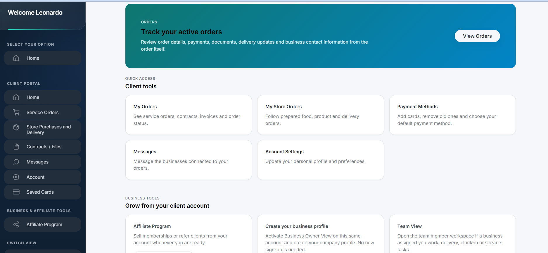 Ophyra dashboard workspace preview 3